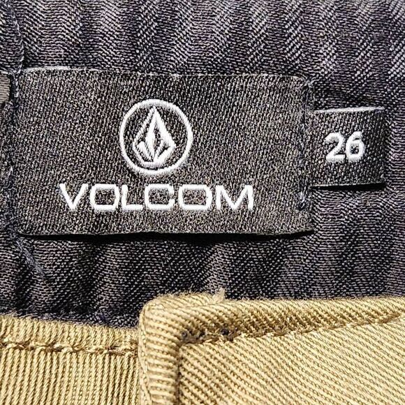 Volcom So Chickie High Rise Chino Pants Green Womens Size 26 NEW - Picture 5 of 11